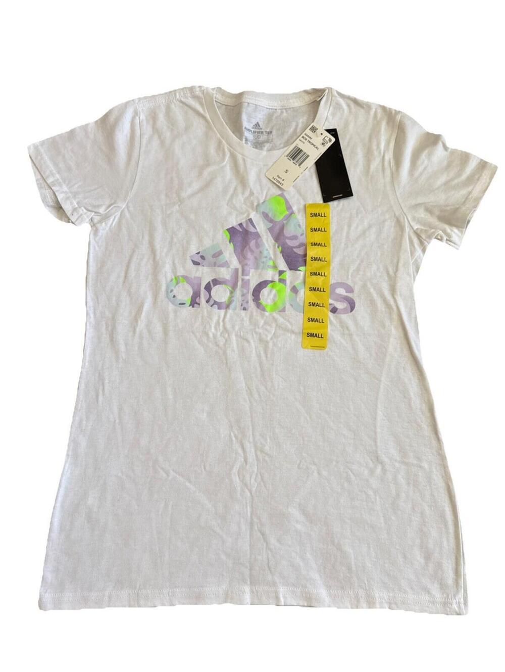 Adidas Women's Amplifier T Shirt, Size Small Bos Tropical,100% cotton
